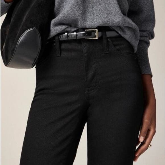 J. Crew Women's Mid Rise Straight Petite Slim Jean CC546 True Black Size P27 NWT - Picture 2 of 4